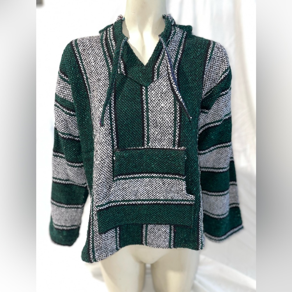 ARTESANIA “La Malinche” capucha Baja hoodie, drug rug 90’s small, made in Mexico
